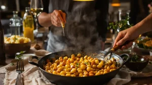 Een tafel vol blije gezichten: serveer deze hartige rösti­schotel met gehakt en kaas