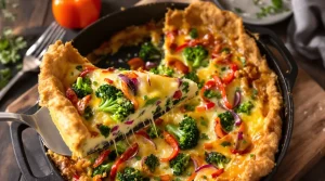 Met deze kleurrijke groentequiche zet je het voorjaar direct op tafel